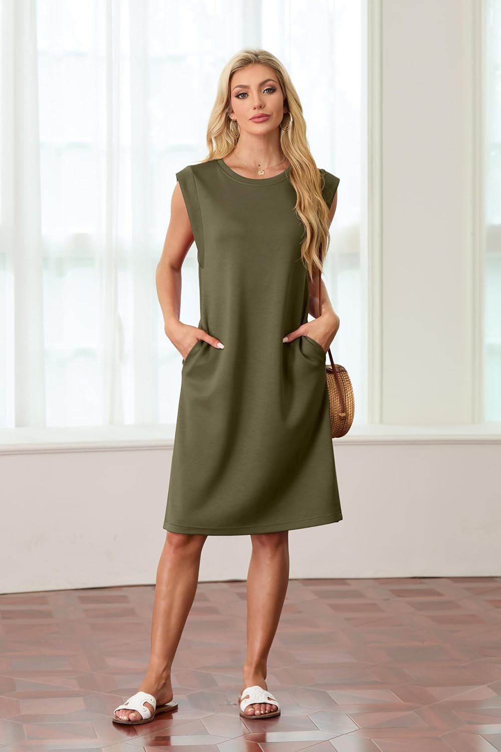 Fiona - Vestido midi antiarrugas