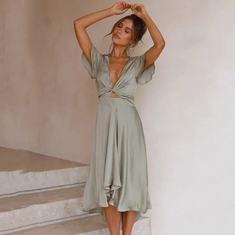 Clarice - Vestido Elegante Satinado