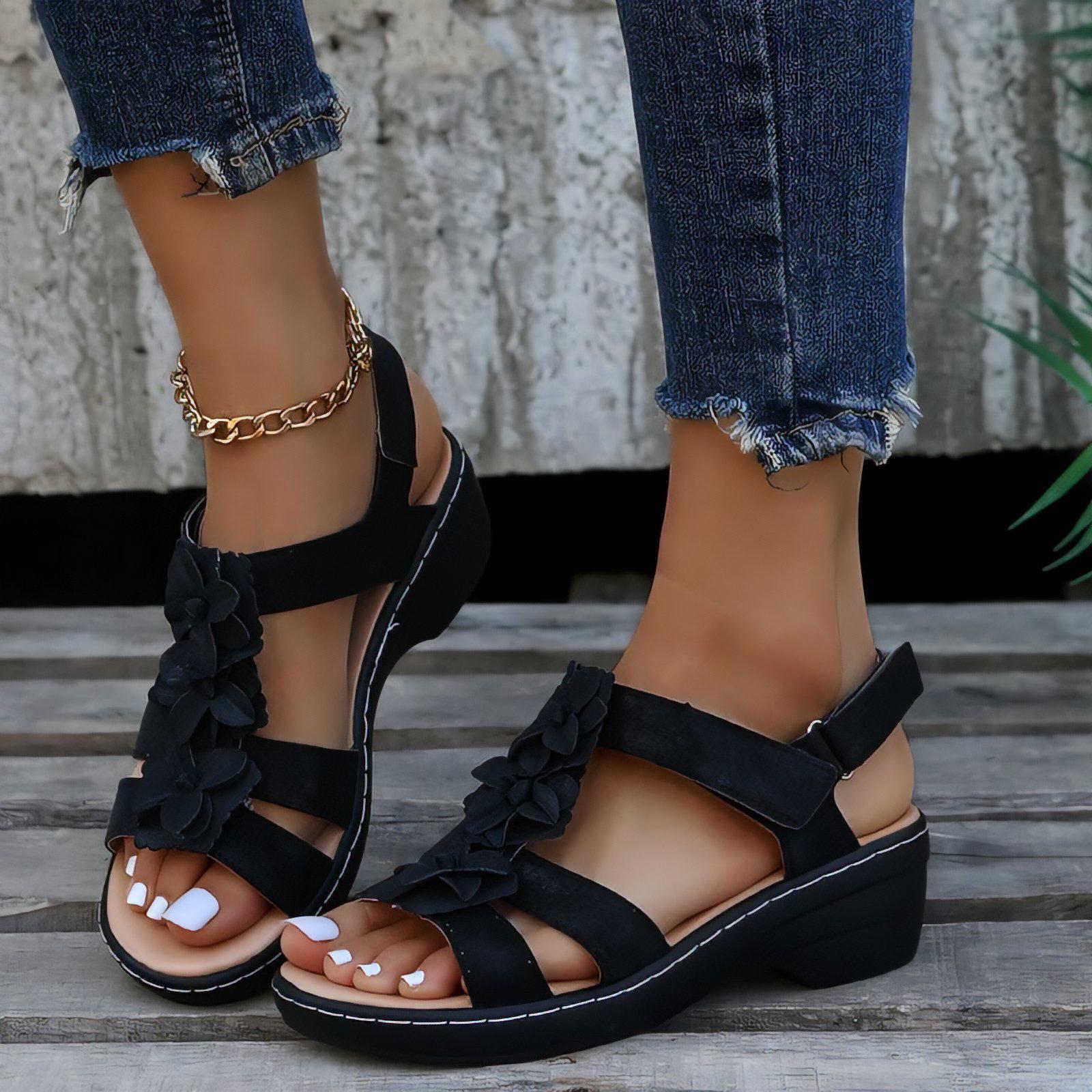Sandalias Burdeos cómodas