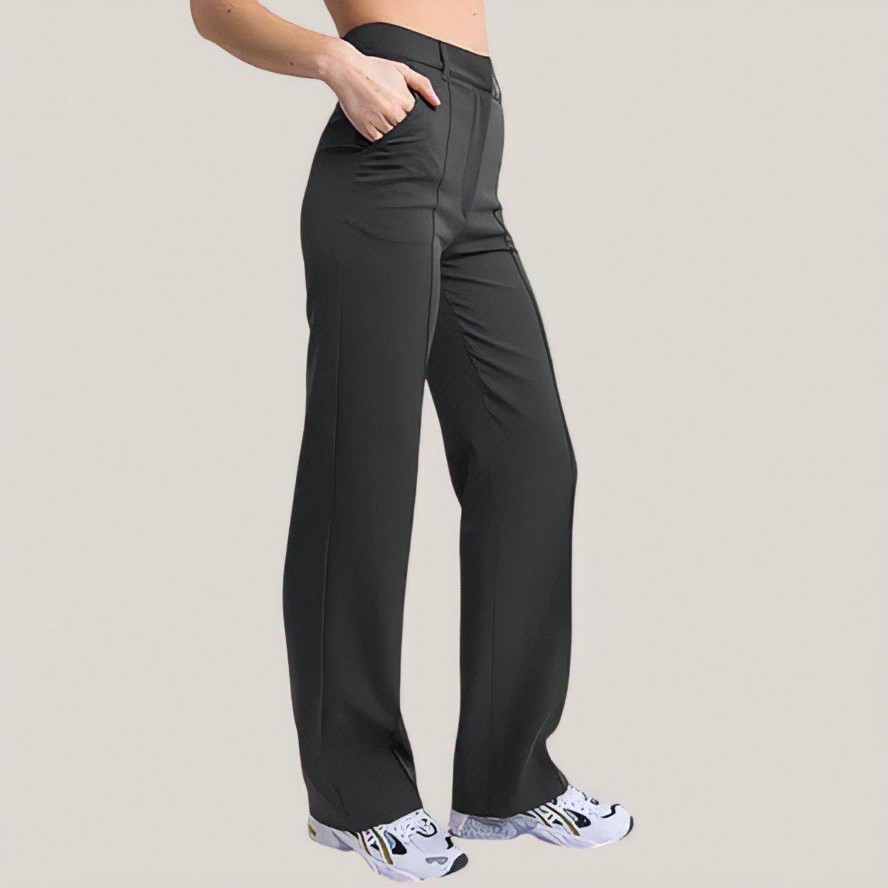 Pantalones rectos ajustados flexible