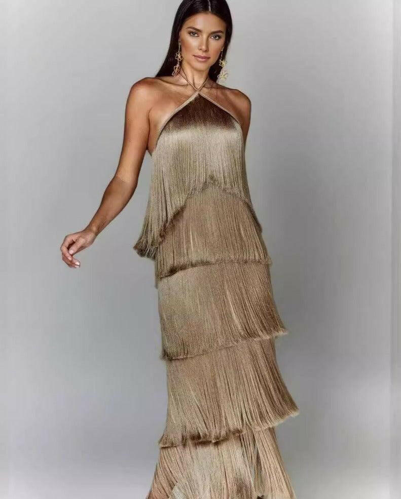 Sandra - Vestido con borlas