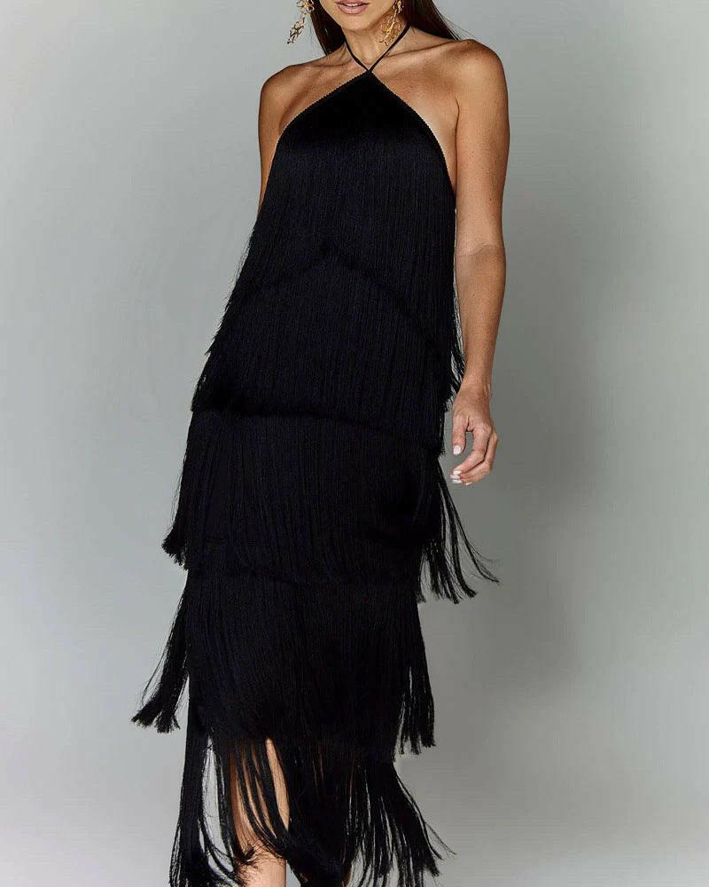 Sandra - Vestido con borlas