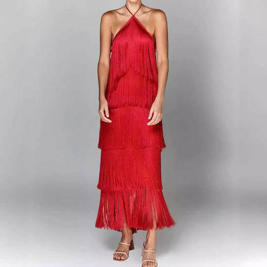 Sandra - Vestido con borlas