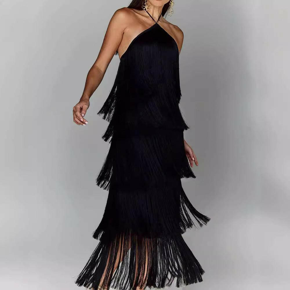 Sandra - Vestido con borlas