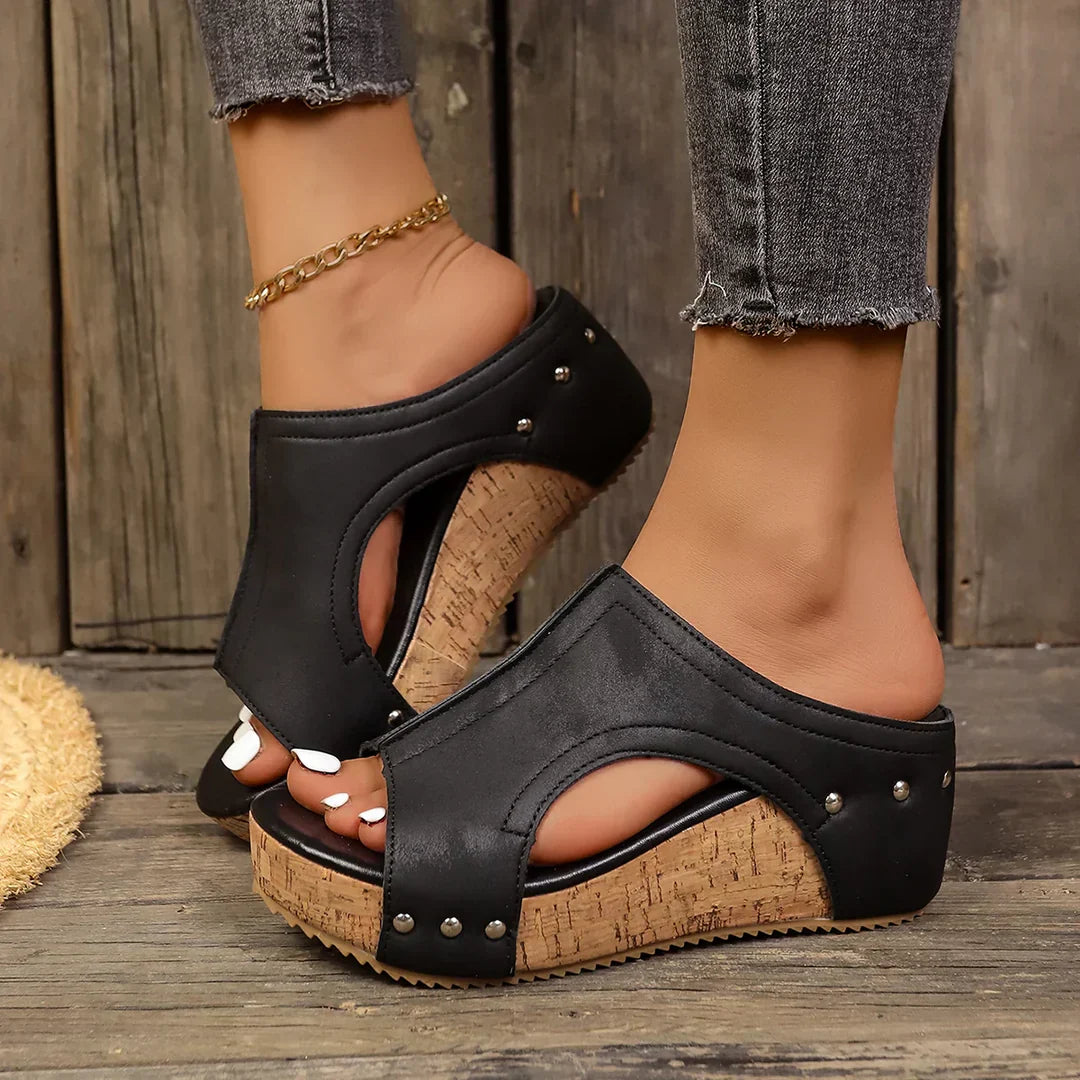 Noemí™ | Sandalia de cuña con suela cómoda – Elegante, fresca y sorprendentemente suave