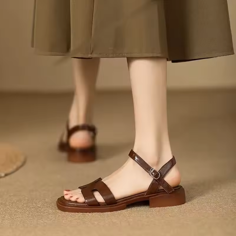 Elena - Sandalias bajas romanas