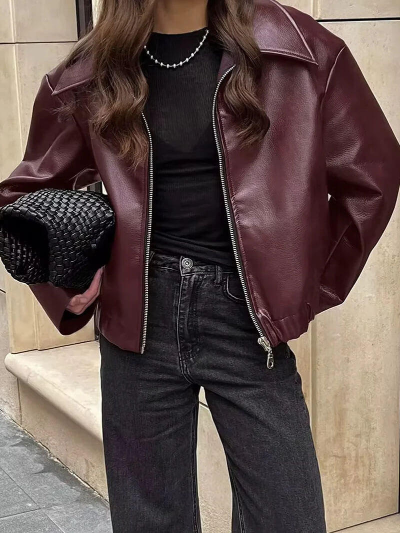 Ana - Bomber de cuero