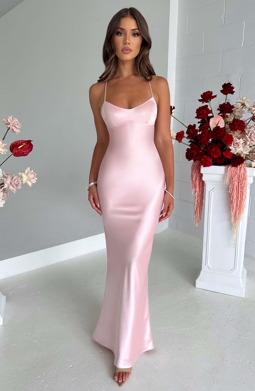 Isabel - Vestido Maxi de Satén de Lujo