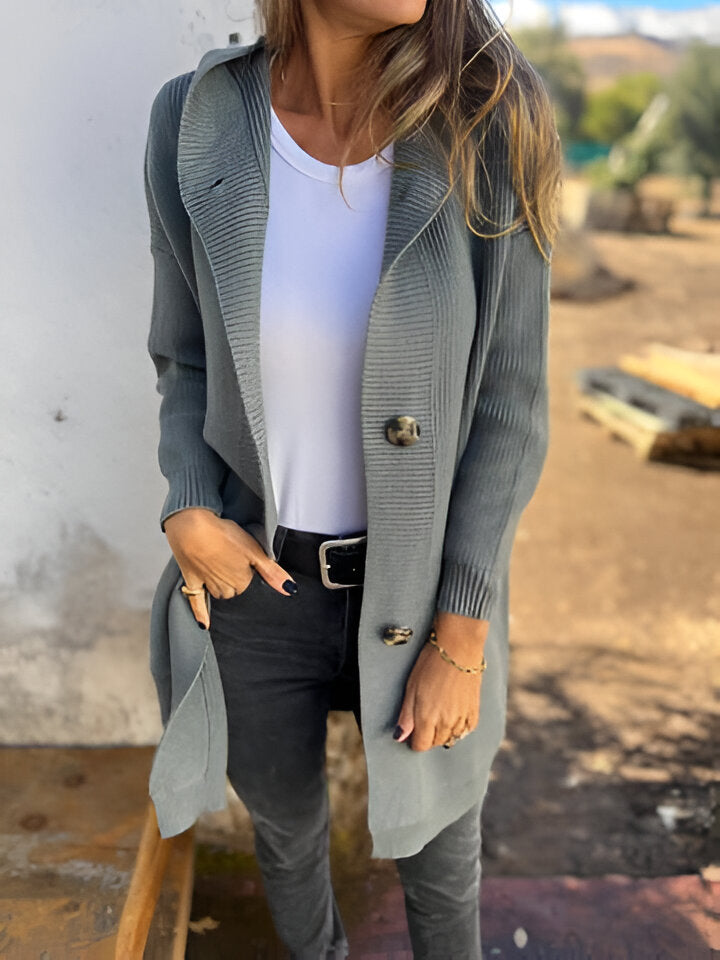 Chaqueta larga de punto